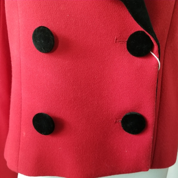 Sold Other Platform! Valentino Blazer Jacket NWT Lambs Wool Red Double Breasted - Picture 8 of 16